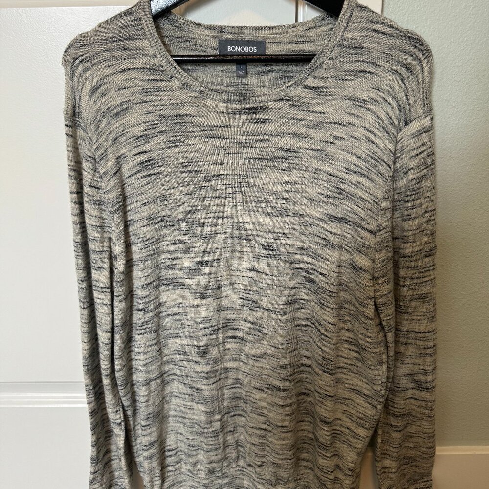 Bonobos Men's Sweater | White/Black/Grey | Size L